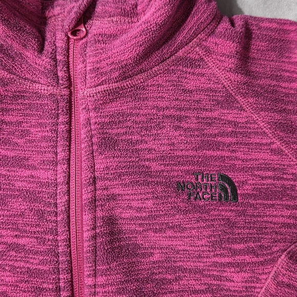 The North Face Womens Fuchsia/Pink Fleece Full Zip Jacket Sz Small EUC - Picture 3 of 6